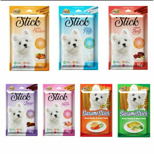 PET8 Sasami Stick Snack 75G Dog(Soft Type)