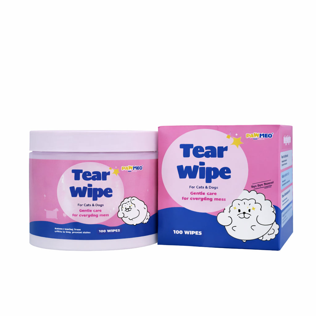 PAWMEO TEAR WIPE FOR CATS & DOG 100 WIPES