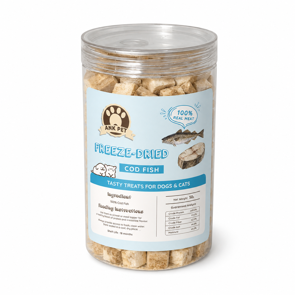 ANK Freeze-Dried Meat Chicken/Duck/EggYolk/Salmon/Capelin