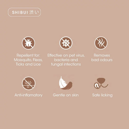 SHIBUI Pet Sanitizer With Flea & Tick Repellent | Non Toxic Remove Odour Pet Safe 宠物虱蚤清驱虫喷雾