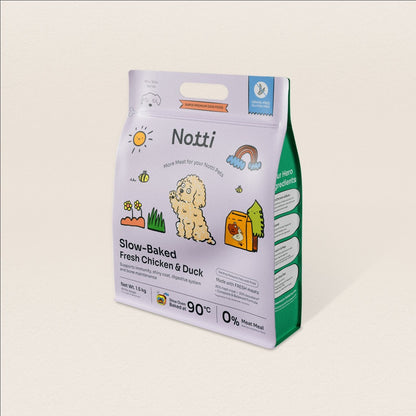NOTTI DOG FOOD - SLOW BAKED FRESH CHICKEN & DUCK 1.5KG