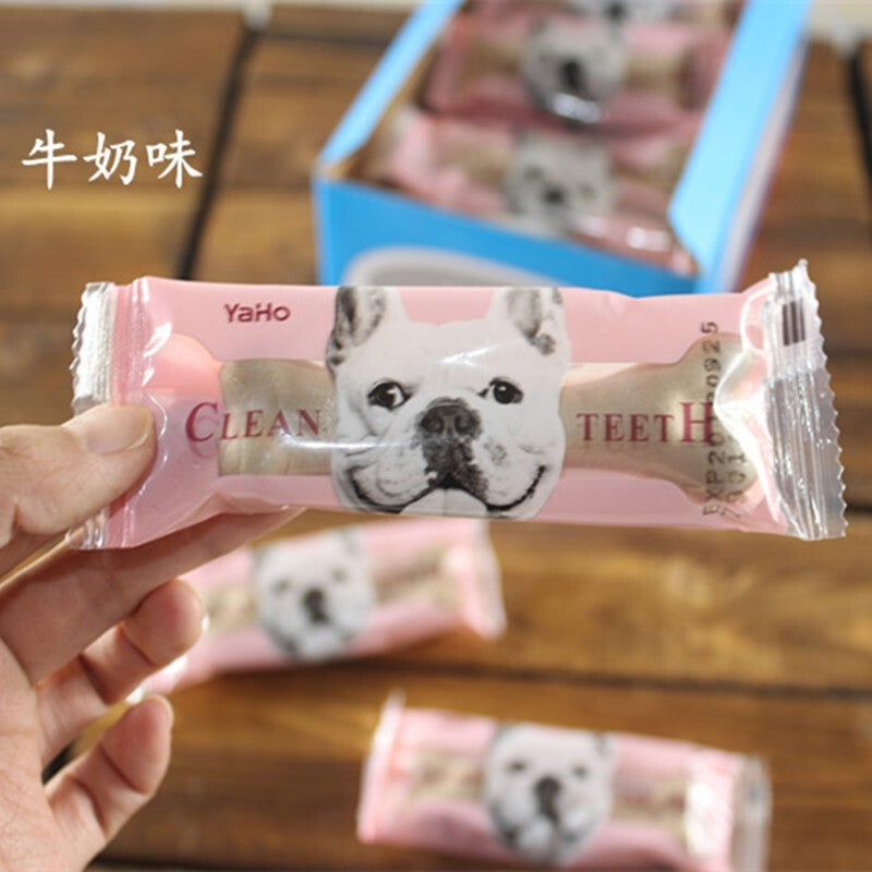 YAHO BONE 25G MILK/CHICKEN/BEEF/PORK 狗狗磨牙棒