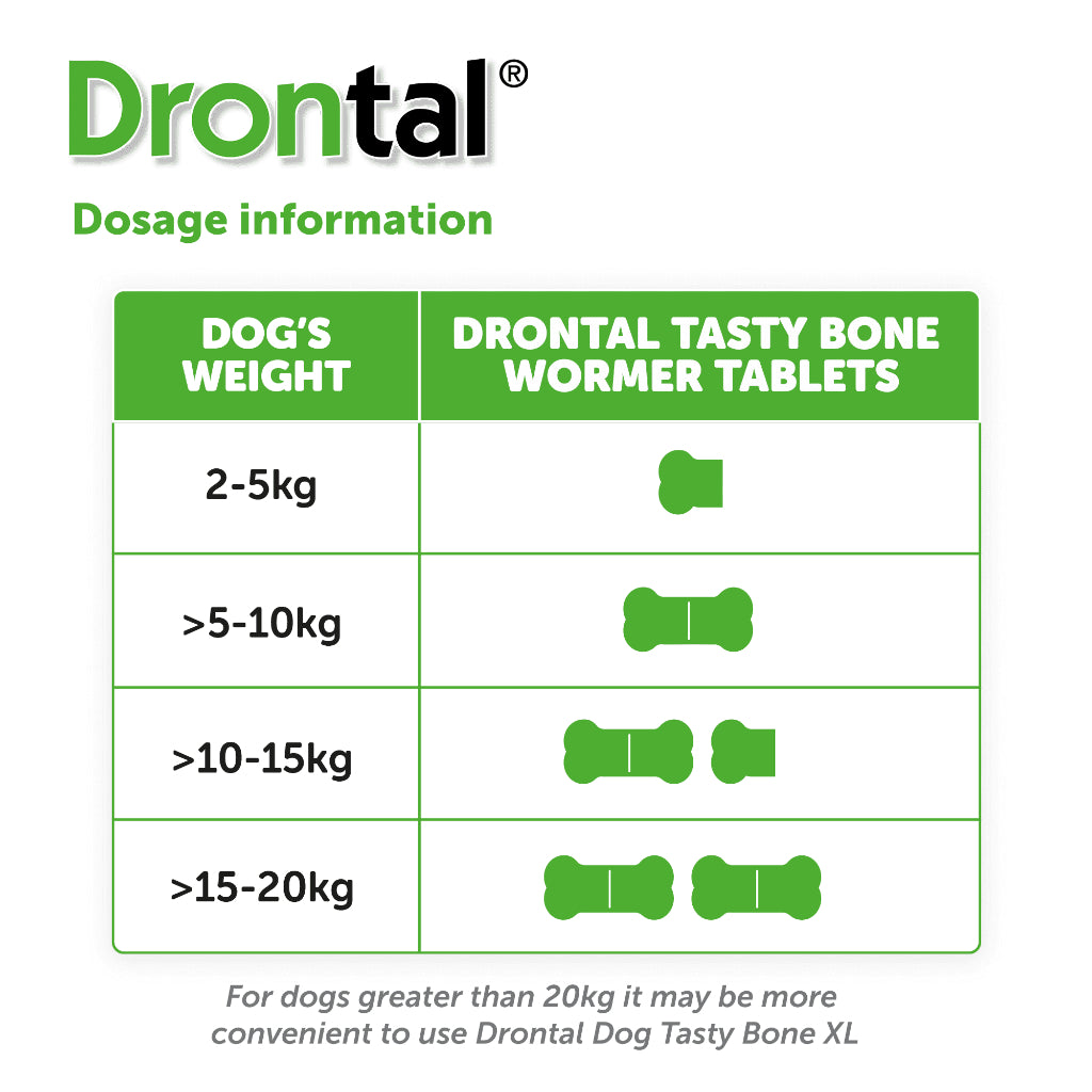Drontal Tasty Bone Tablet 1PCS/6PCS