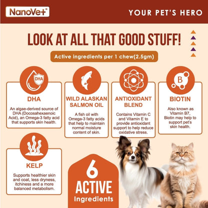 NANOVET SKIN + COAT CHEW (45 CHEW)