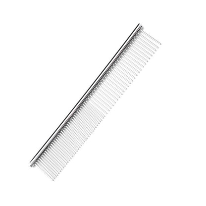 19CM Pet Grooming Comb | Stainless Steel Straight Comb for Daily Pet Care for Cats & Dogs 宠物猫狗美容直排梳
