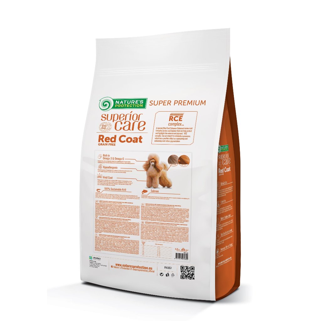 Nature's Protection Red Coat Puppy/Adult Salmon Dog Food 10KG