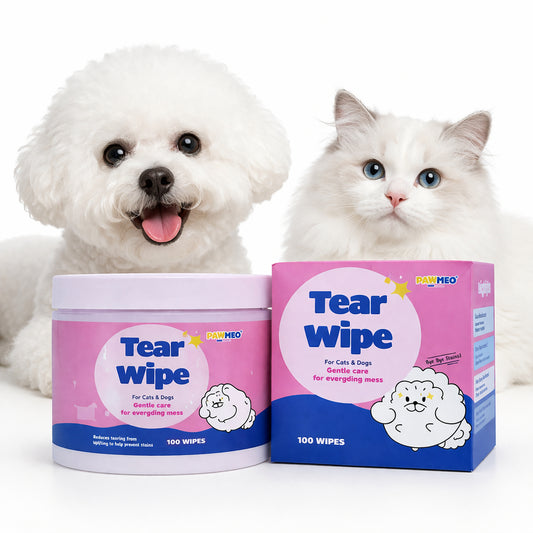 PAWMEO TEAR WIPE FOR CATS & DOG 100 WIPES