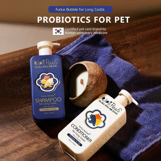 UNIPAWS PROBIOTICS LONG COATS SHAMPOO / CONDITIONER 500ML