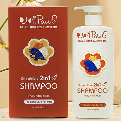 UNIPAWS 2IN1 PROBIOTICS  CAT SHAMPOO 500ML