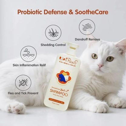 UNIPAWS 2IN1 PROBIOTICS  CAT SHAMPOO 500ML