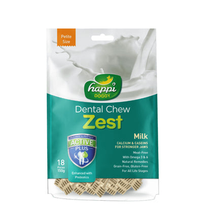 HAPPI DOGGY ZEST / CARE DENTAL CHEW 4" 6PCS / 2.5" 18PCS