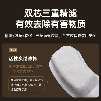 PET WATER DISPENSER WHITE - AUTOMATIC CIRCULATING 宠物智能自动过滤饮水机