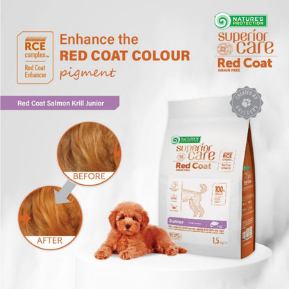 Nature's Protection Red Coat Puppy/Adult Salmon Dog Food 1.5KG