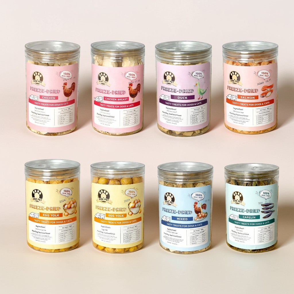 ANK Freeze-Dried Meat Chicken/Duck/EggYolk/Salmon/Capelin