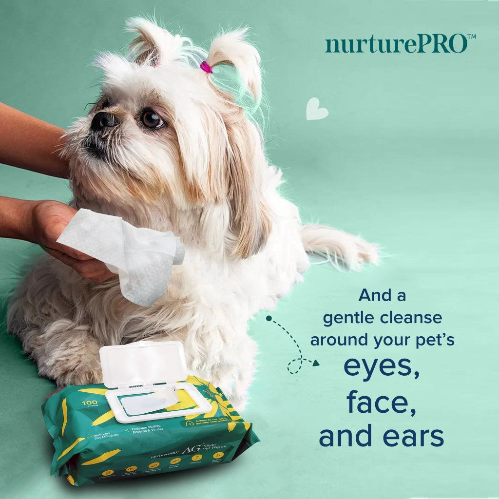 NURTURE PRO AG+ Pet Wet Wipes 10's