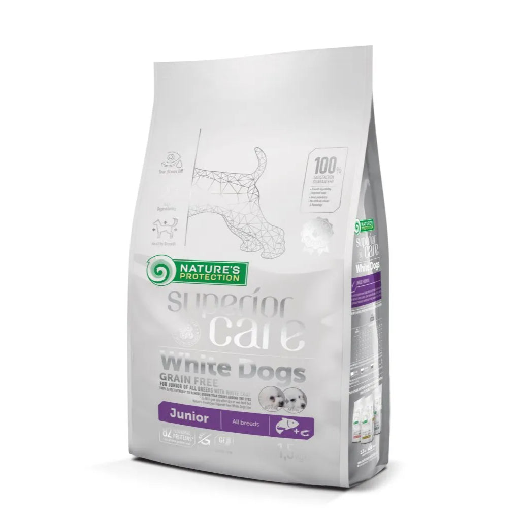 Nature's Protection White Dog Puppy/Adult Salmon Dog Food 10KG