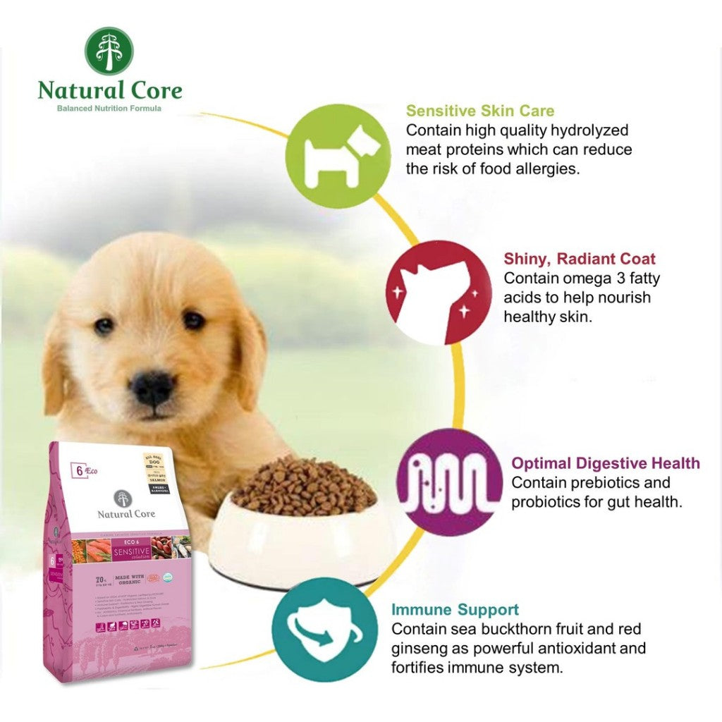 NATURAL CORE DOG FOOD - ECO6 SENSITIVE SALMON 6KG
