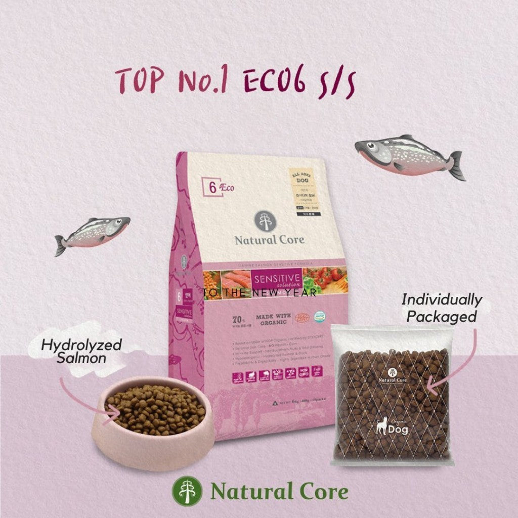 NATURAL CORE DOG FOOD - ECO6 SENSITIVE SALMON 6KG