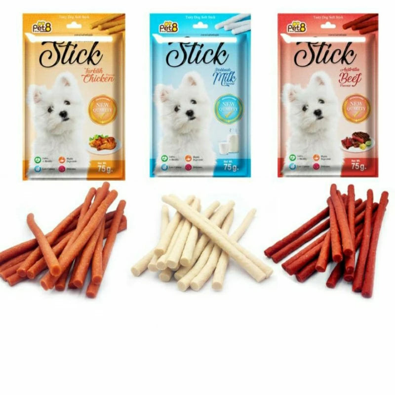 PET8 Sasami Stick Snack 75G Dog（Soft Type）