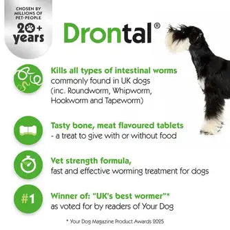 Drontal Tasty Bone Tablet 1PCS/6PCS