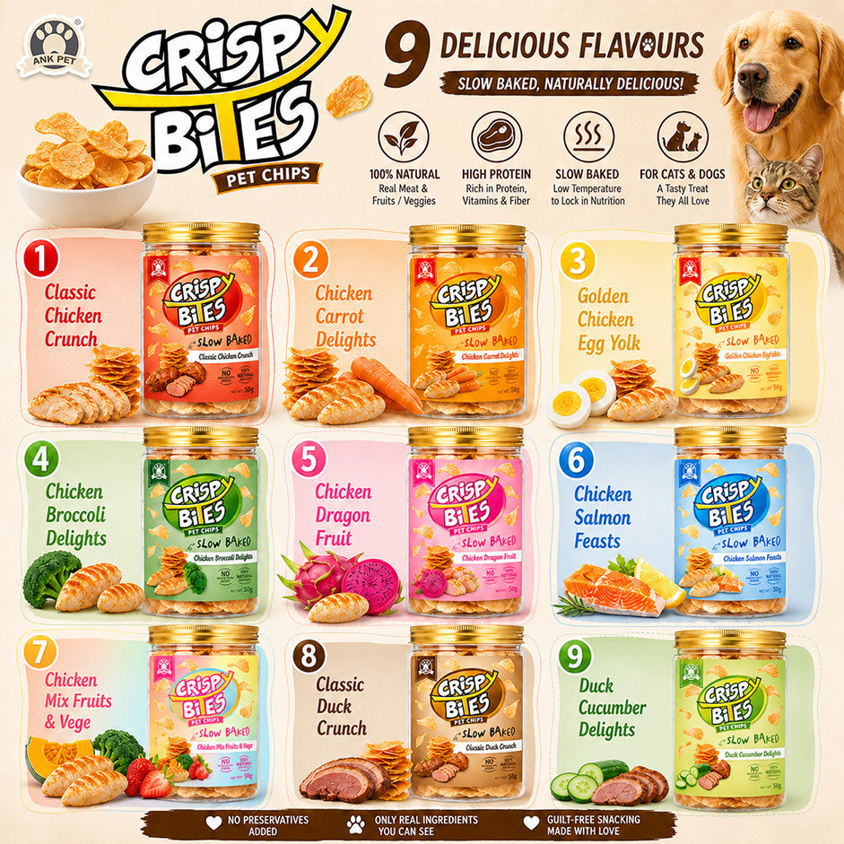 ANK Pets Crispy Bites - Natural Nutritious Pet Chips
