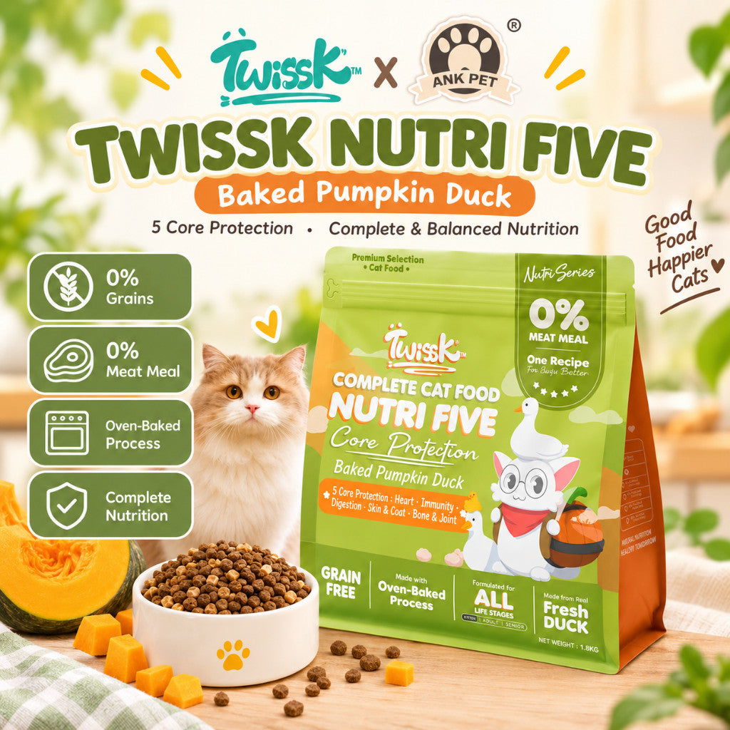 TWISSK NUTRI FIVE CAT FOOD 1.8KG - PUMPKIN & DUCK