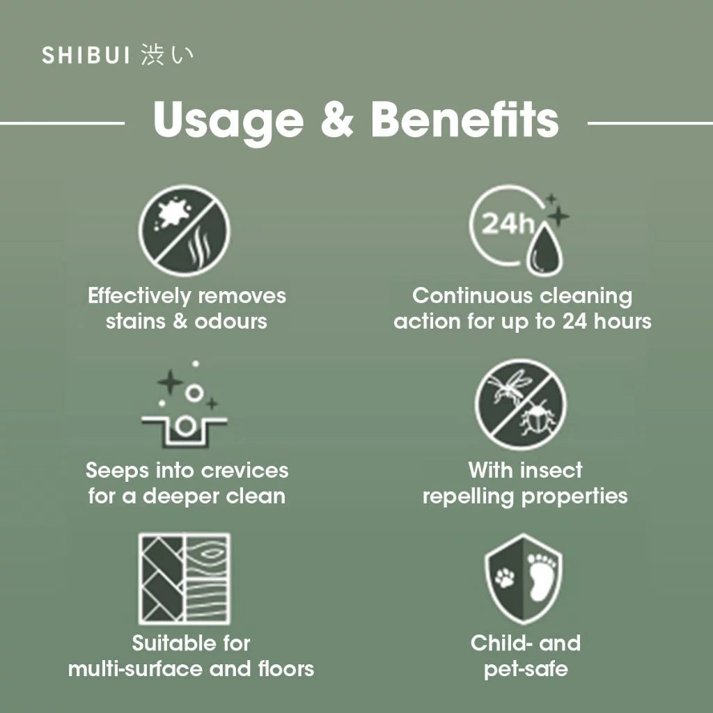 SHIBUI Enzyme Multi Purpose Cleaner Spray 500ml | Pet Odour Control | Enzyme Formula | Household Cleaning 多用途宠物清洁除臭喷雾