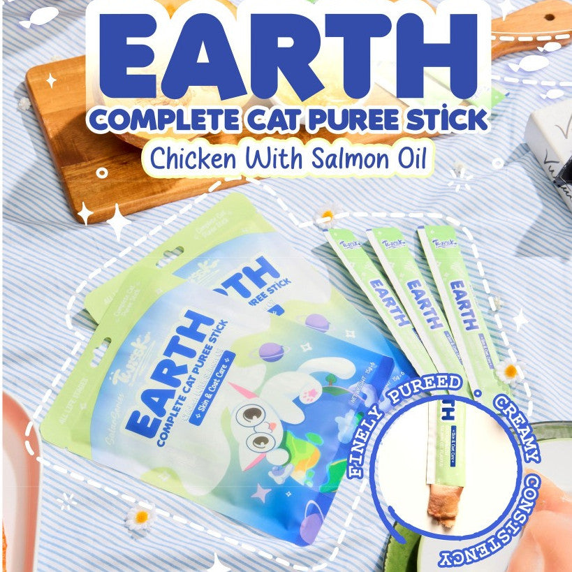 TWISSK EARTH CAT PUREE STICK - CHICKEN & SALMON OIL 15G*6 STICKS