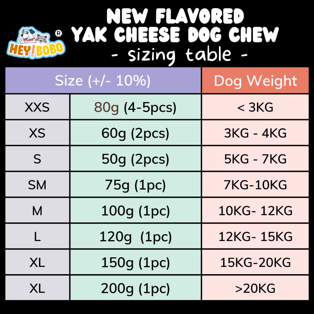 HEY BOBO YAK CHEESE NATURAL MOLAR STICK