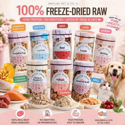 AMELISA PET RAWLY BITES FREEZE DRIED TREATS