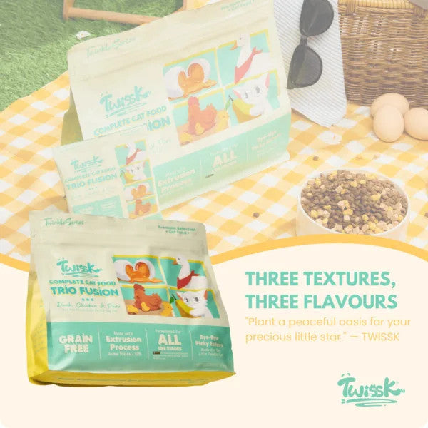 TWISSK TRIO FUSION CAT FOOD 1.5KG - CHICKEN , DUCK & PEAR