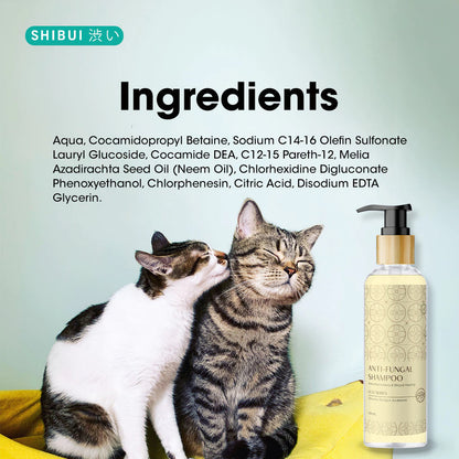 SHIBUI Pet Anti-Fungal Shampoo 500ml For Dogs & Cats | Sensitive Skin Support 宠物沐浴露抗真菌
