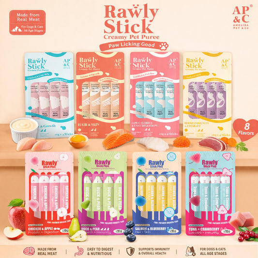 AMELISA PET RAWLY STICK PLUS 4 STICKS PER PACK