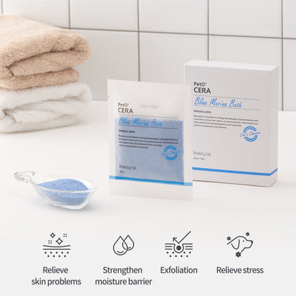 Peto' Cera Spa Salt 30g  Pet Spa Skin Care | Rose / Marine | For Dogs & Cats Breezy Tail 碳酸沐浴粉