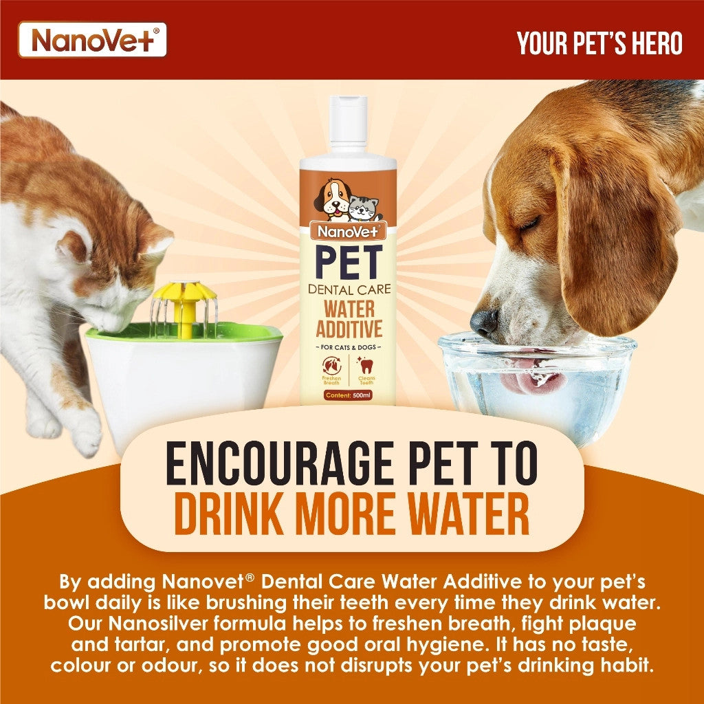 NANOVET DENTAL WATER ADDITIVE 500ML