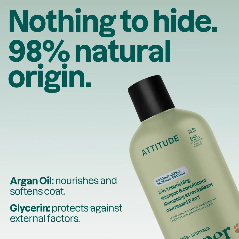 ATTITUDE 2IN1 Pet Shampoo & Conditioner - Nourishing Lavender 473ML